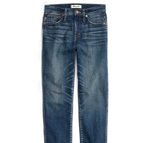 MADEWELL HIGH WAIST SKINNY STRAIGHT LEG JEANS - Picture 4 of 5